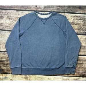 Everlane Sweatshirt Men's Medium Cotton Crew Neck Pullover Chambray Like Blue
